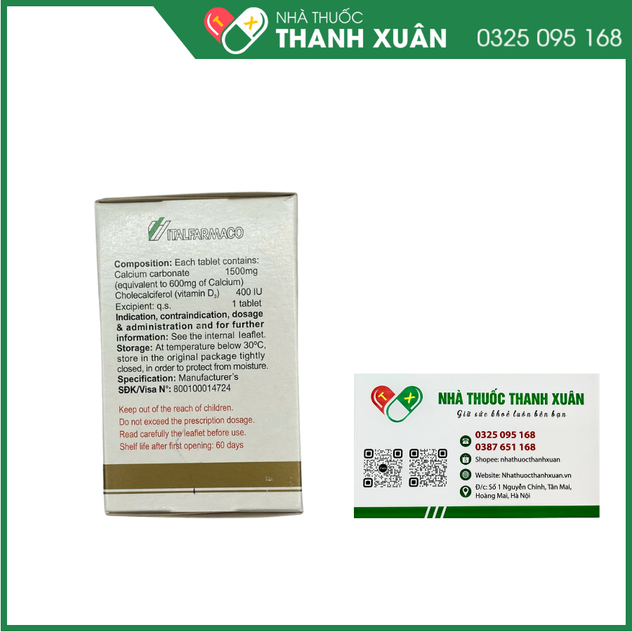 Natecal D3 bổ sung Calci và D3
